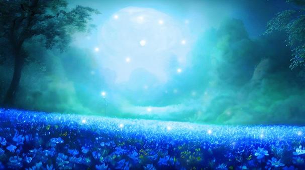 Beautiful blue flower garden background material, JPG Beautiful blue flower garden background material, ijo, cantik, kembang, JPG
