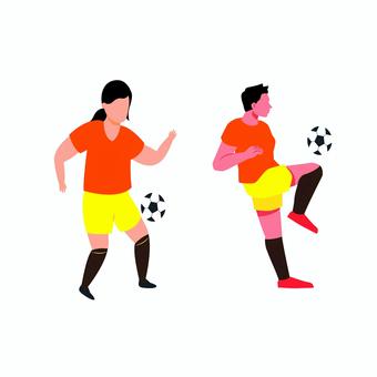 スポーツ 078 スポーツ 078 スポーツ,サッカー,サッカー選手,ボール,試合,チーム,トレーニング,男性,女性,運動のイラスト素材