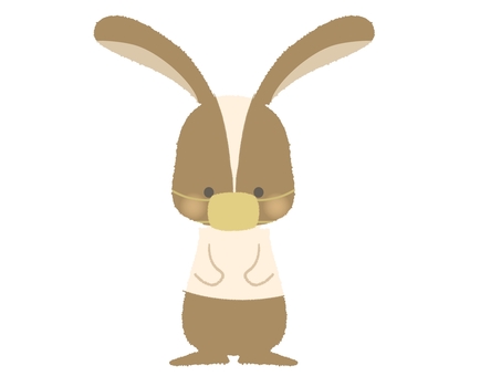 Illustration, mask, rabbit, prevention, 