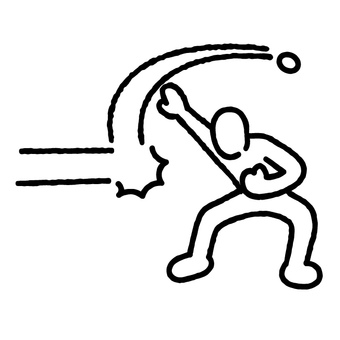 棒人間シリーズで飛翔体を叩き落とす人 棒人間,弾く,叩く,ボール,弾,払う,守る,防御,人物,人間のイラスト素材