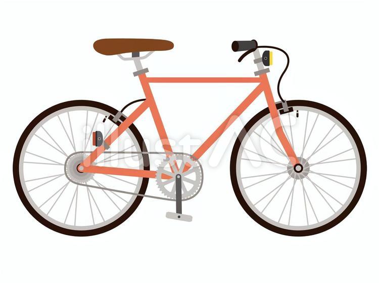 クロスバイク／自転車／側面 クロスバイク,自転車,シティサイクルのイラスト素材