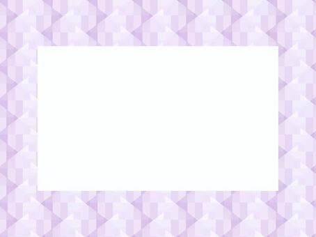紫の幾何学模様の四角フレーム134 フレーム,飾り枠,枠,囲み,四角,四角形,紫,長方形,背景,幾何学模様のイラスト素材