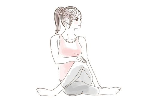 stretching woman, , JPG, PNG and AI