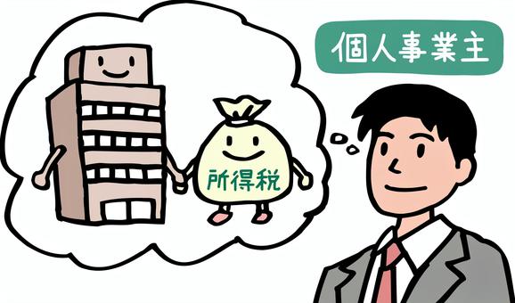 個人事業主・フリーランス 所得税 人物,男性,ラフ,手描き,イラスト,個人事業主,経営者,フリーランス,ビジネスマン,収入のイラスト素材