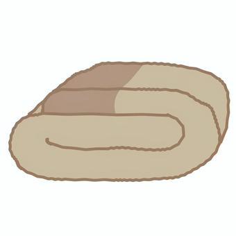 布団_冬用厚手毛布(ベージュ色)