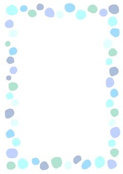 #3382タイル背景 フレーム,枠,背景,ドット,丸,水色,ブルー,青,爽やか,清潔感のイラスト素材