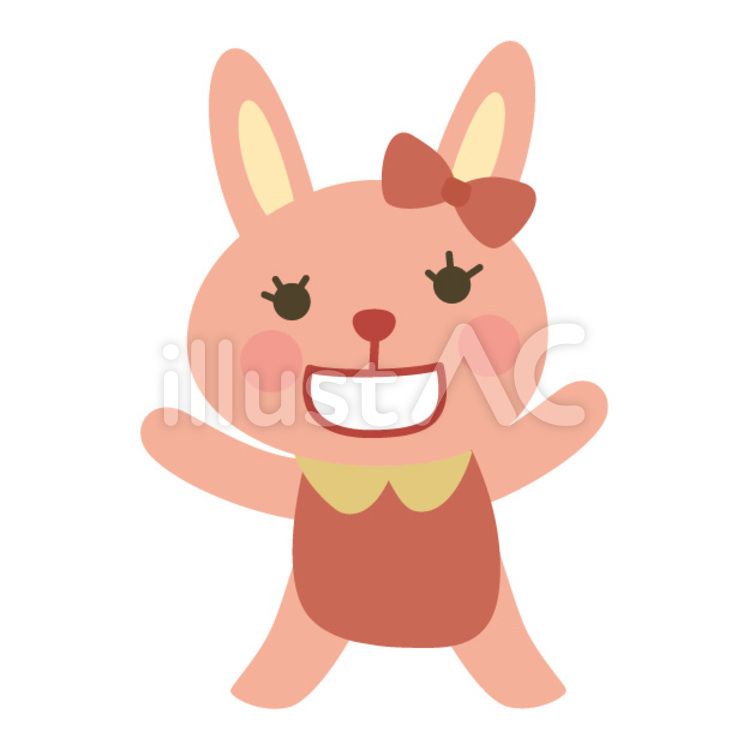 子供ウサギ 子供,ウサギ,ピンクのイラスト素材