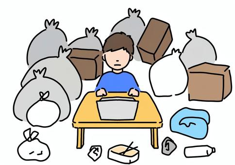 Illustration, garbage, lonely, unclean, 