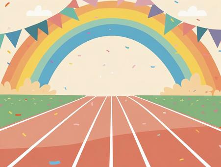 運動会陸上競技の50m走コース3