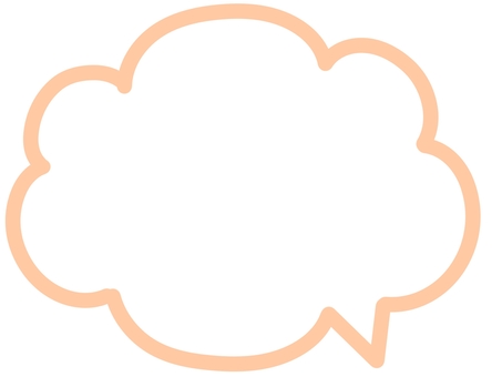 吹き出し　雲型　ベージュ　線画 吹き出し,雲,雲型,シンプル,フレーム,気持ち,セリフ,メッセージ,言葉,考えるのイラスト素材