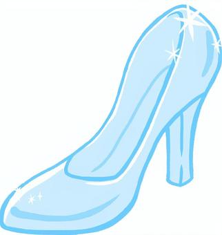 ガラスの靴のイラスト シンデレラ,ガラスの靴,ウェディング,シンプル,ハイヒール,お姫様,プリンセス,童話,おとぎ話,メルヘンのイラスト素材