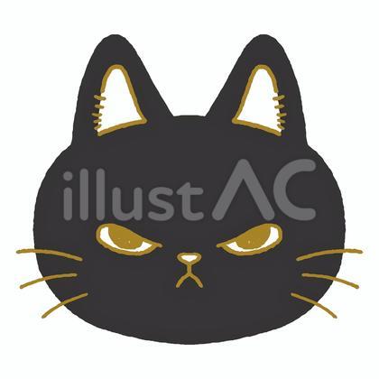 ネコの表情 アイコン 怒り