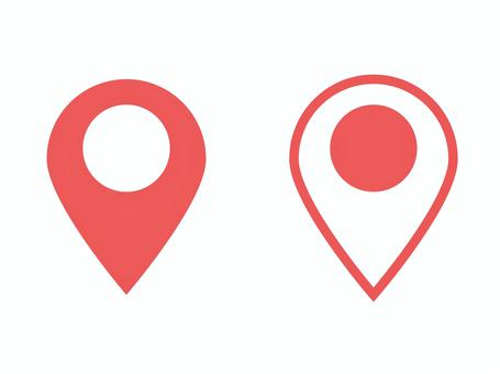 シンプルな地図アイコン 赤 地図,アイコン,マップ,ナビ,位置,ピン,シンプル,案内,マーク,赤のイラスト素材