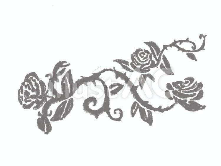 薔薇・葉・蔦　装飾（2） 花,植物,エレガントのイラスト素材