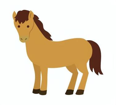 干支の午・馬_年賀素材1 馬,動物,生物,競馬,たてがみ,サラブレッド,干支,十二支,正月,素材のイラスト素材