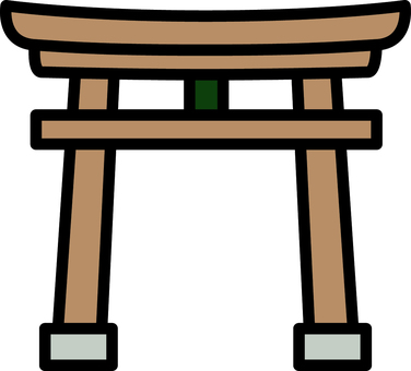 茶色の鳥居です。 鳥居,シンプル,神社,寺,参道,和風,日本,伝統,結界,参拝のイラスト素材