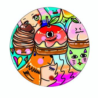 スイーツ スイーツ,タルト,モンブラン,洋菓子,カラフルのイラスト素材