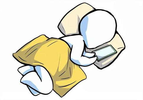 昼寝中にスマホを見る人 昼寝,スマホ,スマートフォン,休む,睡眠,休息,デジタル依存,生活習慣,健康,シンプルのイラスト素材