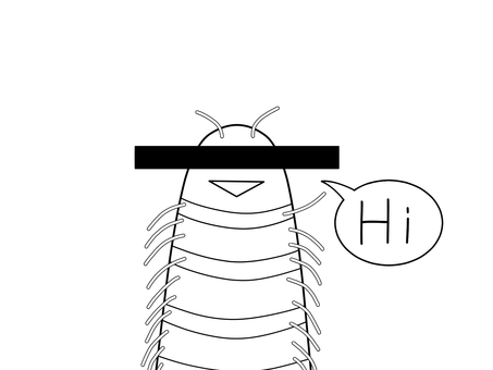 嫌いなあいつ ヤスデ 色なし 嫌いなあいつ ヤスデ 色なし 害虫,虫,シンプル,手描き,多足,触角,目線,色なし,モノクロ,線画のイラスト素材