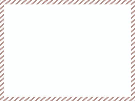 brown striped frame white background, , JPG