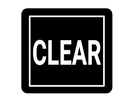 シール風イラスト〜CLEAR・黒〜 シール,ステッカー,スタンプ,clear,合格,透過,黒,四角,角丸,単色のイラスト素材