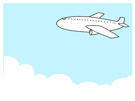 雲の上の飛行機
