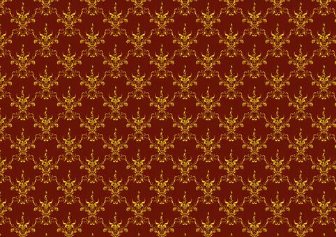 アラベスク風のパターン背景ゴールド② アラベスク,エレガント,背景,クラシック,葉,アンティーク,壁紙,グラフィック,洋風,欧風のイラスト素材