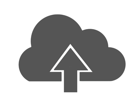 使い易いデザインのクラウドのアイコン クラウド,雲,保管,データ,アクセス,パソコン,スマートフォン,ストレージ,クラウドサービス,データ共有のイラスト素材