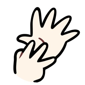 ８の手 ８,数字,数,手,ハンドサイン,アイコン,イラスト,シンプルのイラスト素材