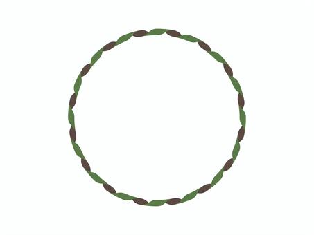 リボンのフレーム（ねじれ・円・細）02 リボン,フレーム,枠,ねじれ,円,マーク,シンプルのイラスト素材