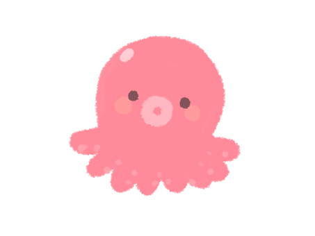かわいい たこ タコ,たこ焼き,たこ,海,生物,生き物,魚介,シーフードのイラスト素材