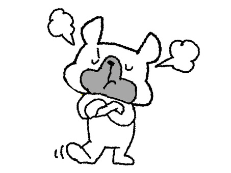 不機嫌なフレンチブルドッグ