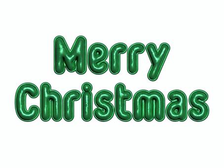 Merry Christmas 風船文字 バルーン文字,バルーン,風船文字,風船,立体文字,3d,merry,christmas,xmas,12月のイラスト素材