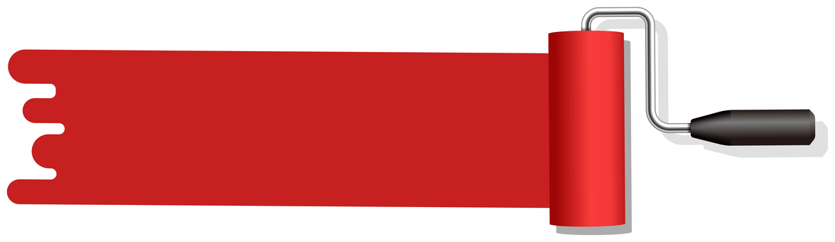 ペンキ・インクローラーイラスト / 横 ペンキ・インクローラーイラスト / 横 ペンキ,インク,ペイント,ローラー,塗料,塗装,コピースペース,塗る,diy,ライフスタイルのイラスト素材