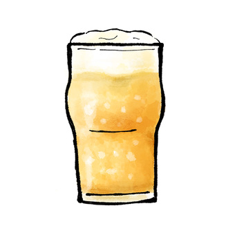 クラフトビール　生ビール ビール,生ビール,筆,乾杯,アルコール,手書き,ドリンク,飲み放題,飲み会,酒のイラスト素材