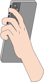 スマホ話し中  スマホ話し中  スマホ,携帯,通話,話し中,使う,機器,持つ,手,線画のイラスト素材