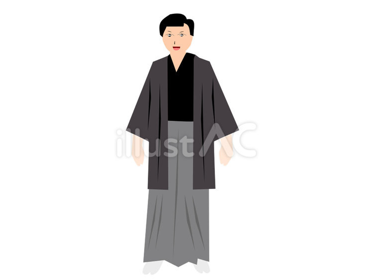 和服を着る男性 和服,着物,男性のイラスト素材