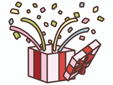 Present, confetti, surprise, birthday gift, JPG and PNG