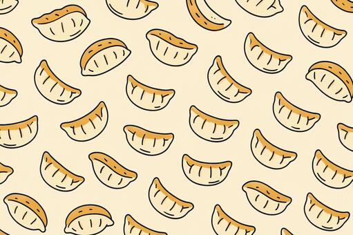 焼き餃子の総柄背景 餃子,焼き餃子,ギョーザ,点心,中華,和食,食べ物,皮,肉,にんにくのイラスト素材