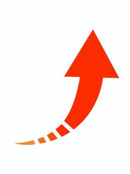 上昇を示す矢印 矢印,上昇,急上昇,記号,アイコン,右肩上がり,上矢印,成長,上向き,ポイントのイラスト素材