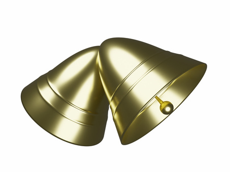 クリスマスベル金・背景透過 クリスマスベル,エレガント,クリスマス,オーナメント,ベル,リアル,xmas,おしゃれ,アイコン,シンプルのイラスト素材