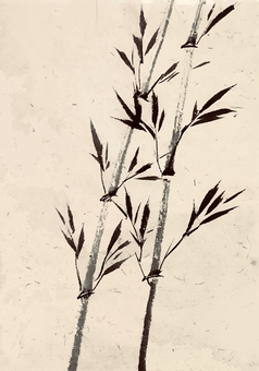 竹の水墨画 竹の水墨画 竹,水墨画,水墨,墨絵,墨のイラスト素材