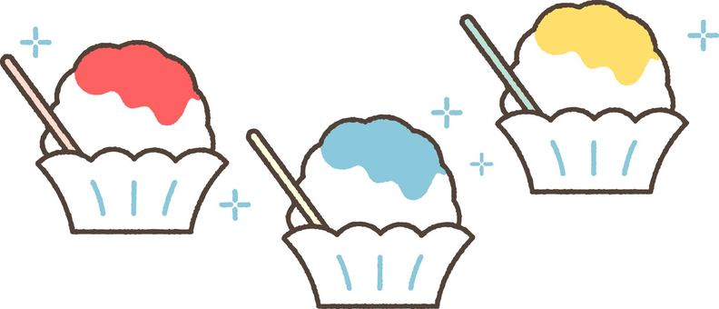 かわいいかき氷のイラスト かわいいかき氷のイラスト かき氷,夏,冷たいのイラスト素材