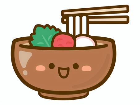 梅うどん・年明けうどん、正月イラスト素材 うどん,冬至,年明けうどん,正月,お正月,1月,冬,新年,年明け,年始のイラスト素材
