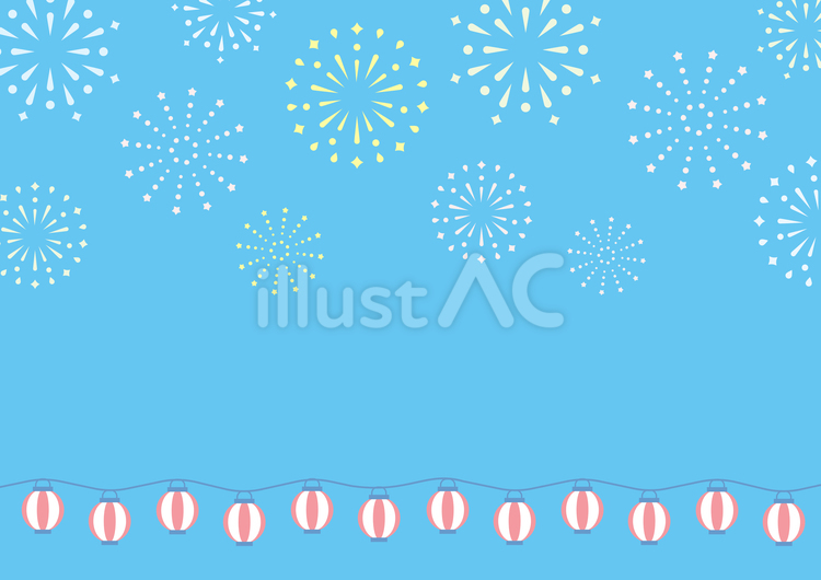 夏の花火、夏祭りや盆踊りの背景 花火,夏祭り,夏のイラスト素材