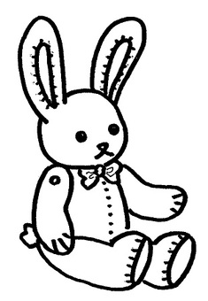 Rabbit, monochrome, plush doll, toy, JPG