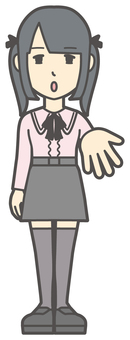  地雷系女子-018-全身 ください,真剣,地雷系,女性,女の子,ツインテール,人物,かわいい,一生懸命,考えるのイラスト素材
