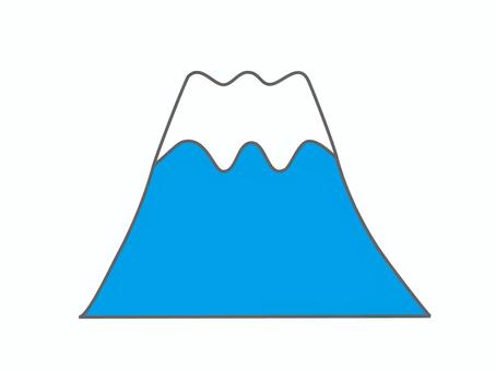 シンプルな富士山 富士山,富士,アイコン,日本,山,イラスト,観光,ご来光,和風,シンプルのイラスト素材