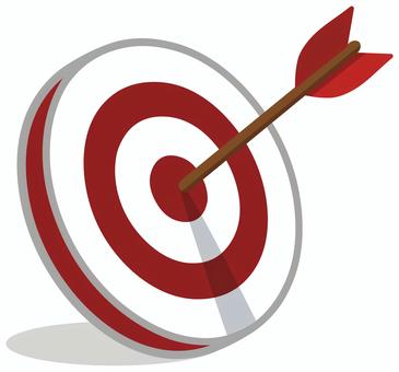 弓矢と的 弓矢,的,当たり,大当たり,紅白,めでたい,祝い,宝くじ,くじ,挿絵のイラスト素材