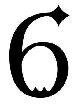 6 6,数字,文字,アイコン,番号のイラスト素材